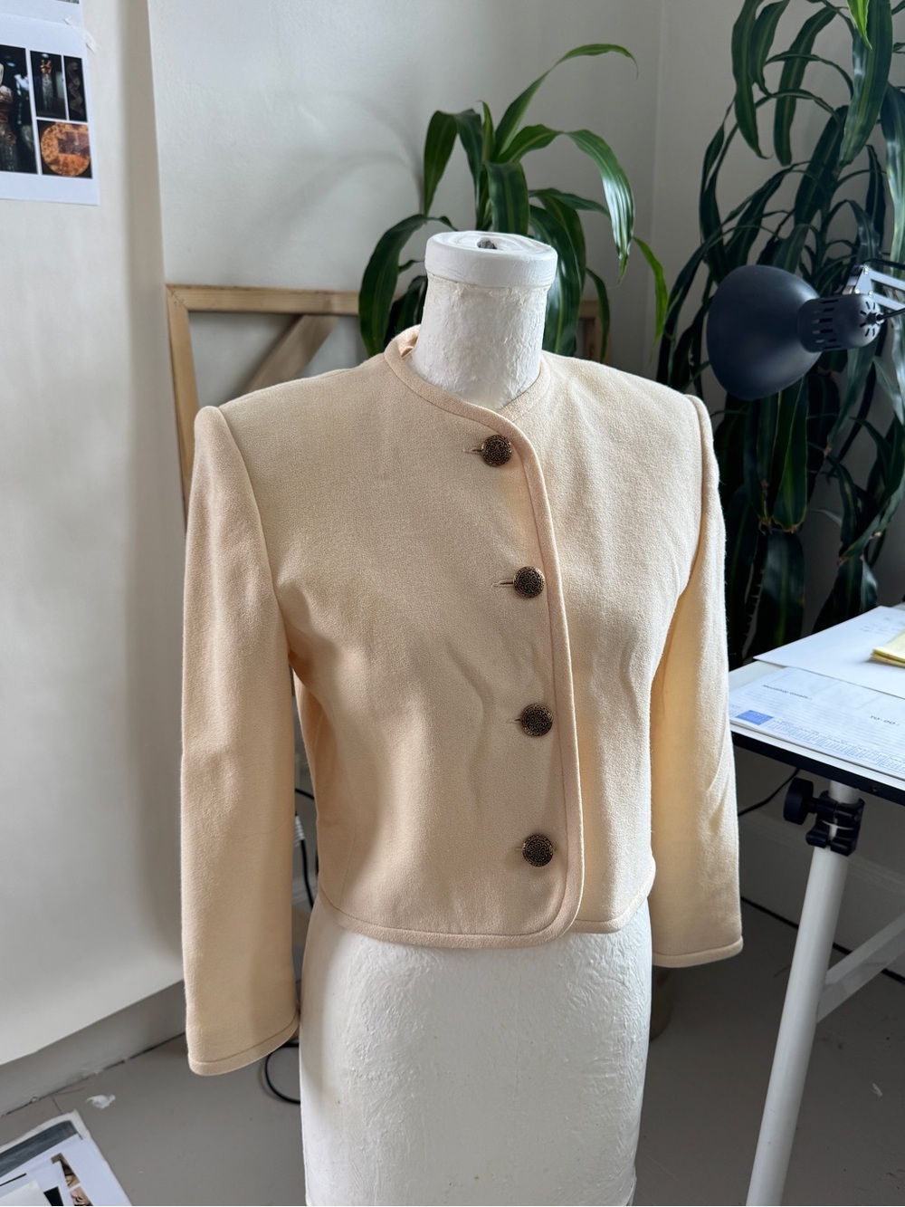 Talbots Vintage Military-style Cropped Blazer / jacket